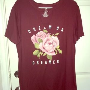 Simply Cute ✨ Maroon Tee